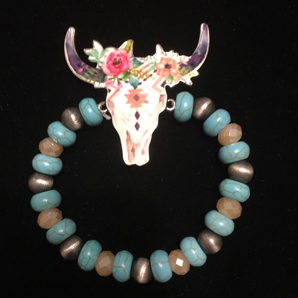 Beaded Skull Bracelet